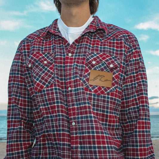 Double Trouble Pearl Snap Flannel (L)